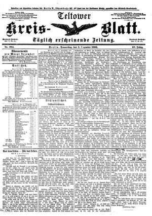 Teltower Kreisblatt on Dec 3, 1896