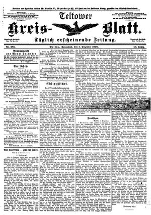 Teltower Kreisblatt vom 05.12.1896