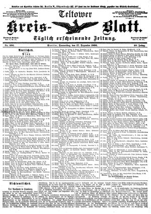 Teltower Kreisblatt vom 17.12.1896