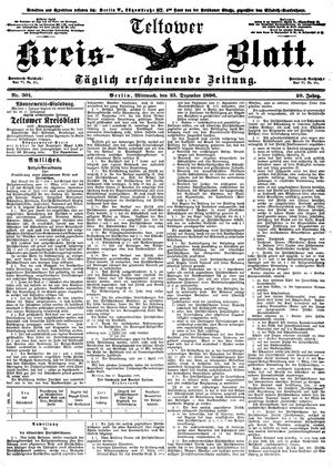 Teltower Kreisblatt vom 23.12.1896
