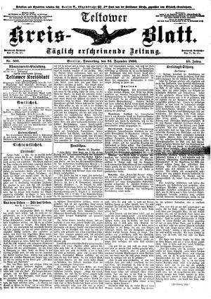 Teltower Kreisblatt on Dec 24, 1896