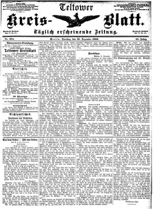 Teltower Kreisblatt vom 29.12.1896