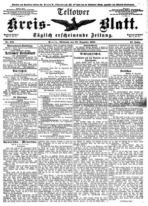 Teltower Kreisblatt vom 30.12.1896