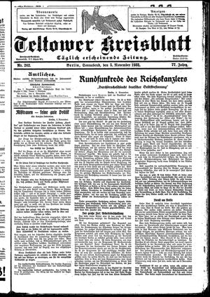 Teltower Kreisblatt vom 05.11.1932