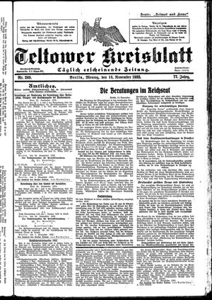 Teltower Kreisblatt vom 14.11.1932