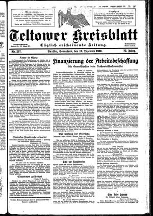 Teltower Kreisblatt vom 17.12.1932