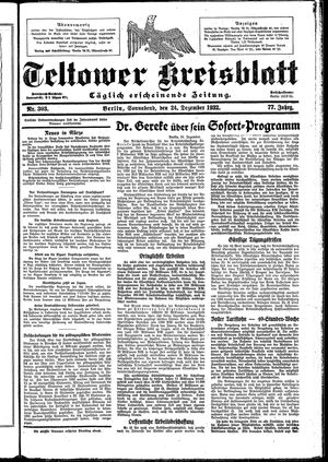 Teltower Kreisblatt on Dec 24, 1932