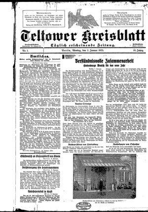 Teltower Kreisblatt vom 02.01.1933