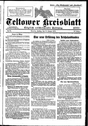 Teltower Kreisblatt vom 13.01.1933