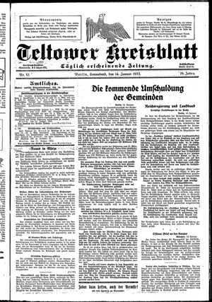 Teltower Kreisblatt on Jan 14, 1933