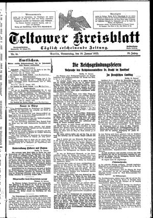 Teltower Kreisblatt vom 19.01.1933