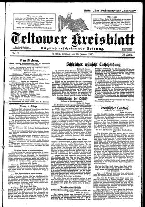 Teltower Kreisblatt vom 20.01.1933