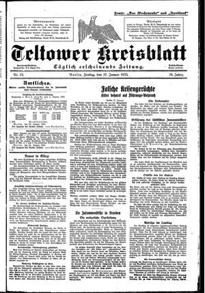Teltower Kreisblatt vom 27.01.1933