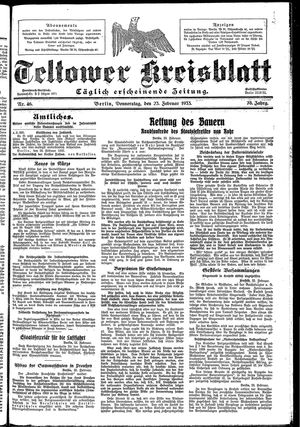 Teltower Kreisblatt on Feb 23, 1933