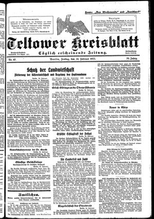 Teltower Kreisblatt on Feb 24, 1933