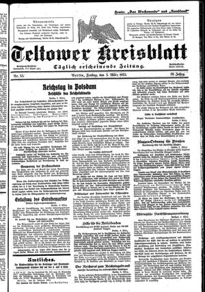 Teltower Kreisblatt vom 03.03.1933