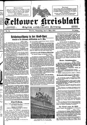 Teltower Kreisblatt vom 09.03.1933