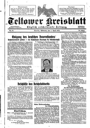 Teltower Kreisblatt vom 05.04.1933