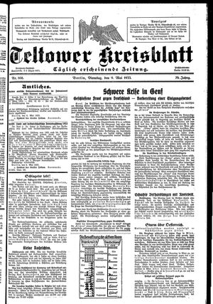 Teltower Kreisblatt vom 09.05.1933