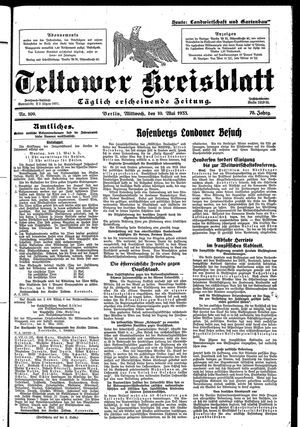 Teltower Kreisblatt vom 10.05.1933