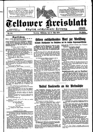 Teltower Kreisblatt vom 17.05.1933
