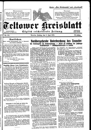 Teltower Kreisblatt vom 09.06.1933