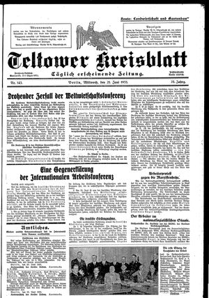 Teltower Kreisblatt vom 21.06.1933