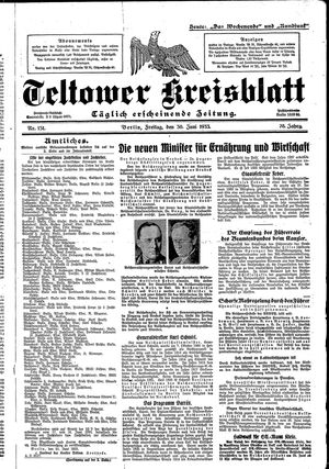 Teltower Kreisblatt vom 30.06.1933
