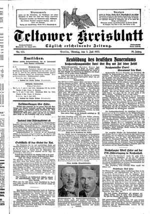 Teltower Kreisblatt vom 03.07.1933