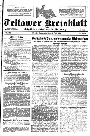 Teltower Kreisblatt vom 13.07.1933