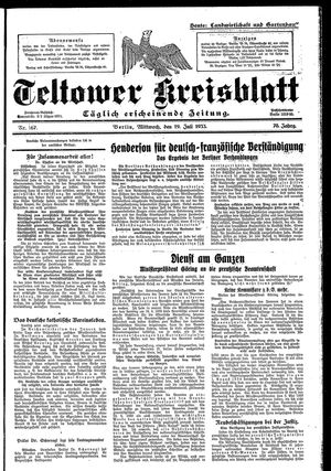 Teltower Kreisblatt vom 19.07.1933
