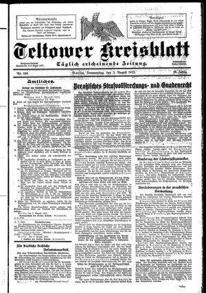 Teltower Kreisblatt vom 03.08.1933