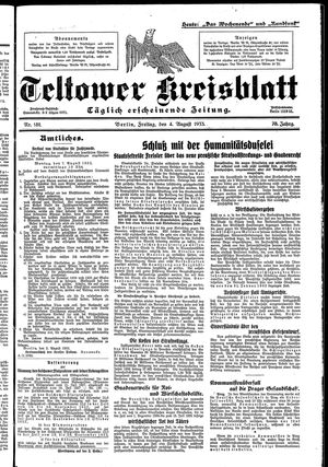 Teltower Kreisblatt vom 04.08.1933