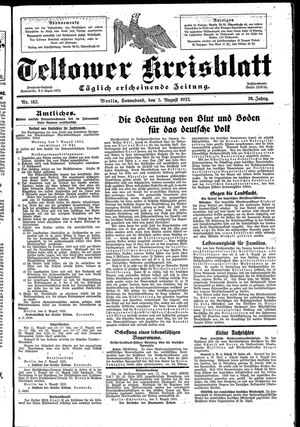 Teltower Kreisblatt vom 05.08.1933
