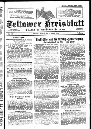 Teltower Kreisblatt vom 07.08.1933