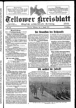 Teltower Kreisblatt vom 08.08.1933