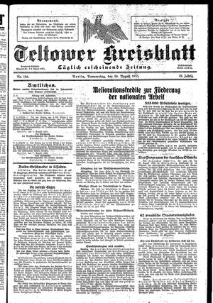 Teltower Kreisblatt vom 10.08.1933