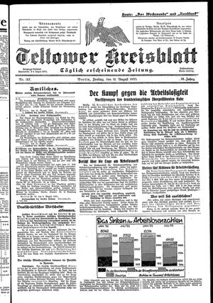 Teltower Kreisblatt vom 11.08.1933