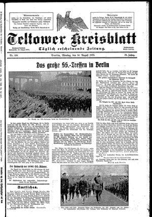Teltower Kreisblatt vom 14.08.1933