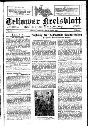 Teltower Kreisblatt vom 19.08.1933