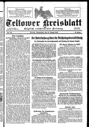Teltower Kreisblatt on Aug 24, 1933