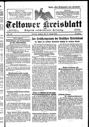 Teltower Kreisblatt vom 25.08.1933