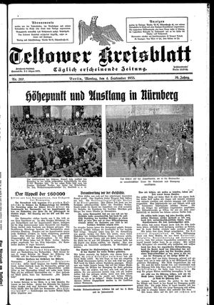 Teltower Kreisblatt vom 04.09.1933