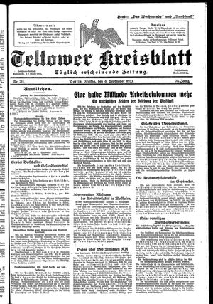 Teltower Kreisblatt vom 08.09.1933