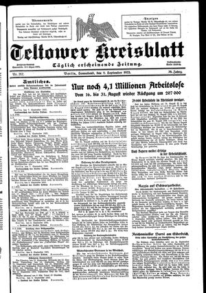 Teltower Kreisblatt vom 09.09.1933