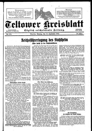 Teltower Kreisblatt vom 25.09.1933