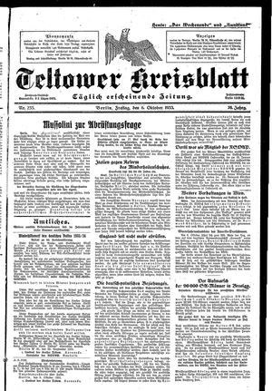 Teltower Kreisblatt vom 06.10.1933