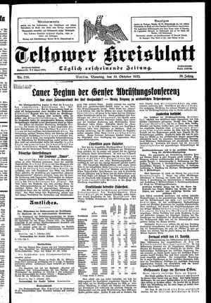 Teltower Kreisblatt vom 10.10.1933