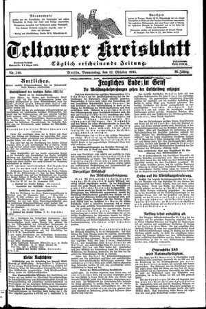 Teltower Kreisblatt on Oct 12, 1933