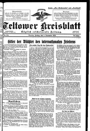Teltower Kreisblatt vom 03.11.1933